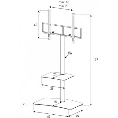 Стойка для ТВ Sonorous PL 2810 WHT WHT